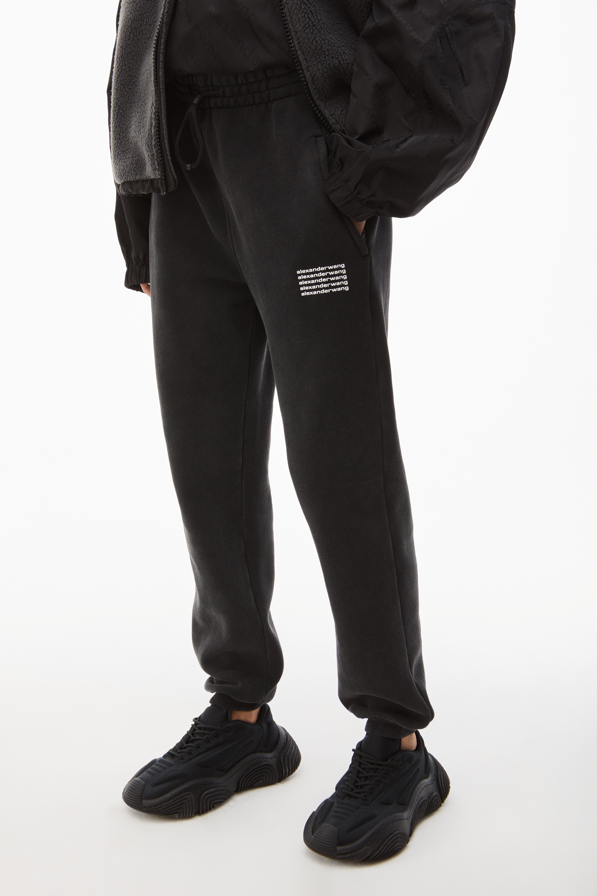 SWEATPANT IN ACID WASH DENSE FLEECE - 3