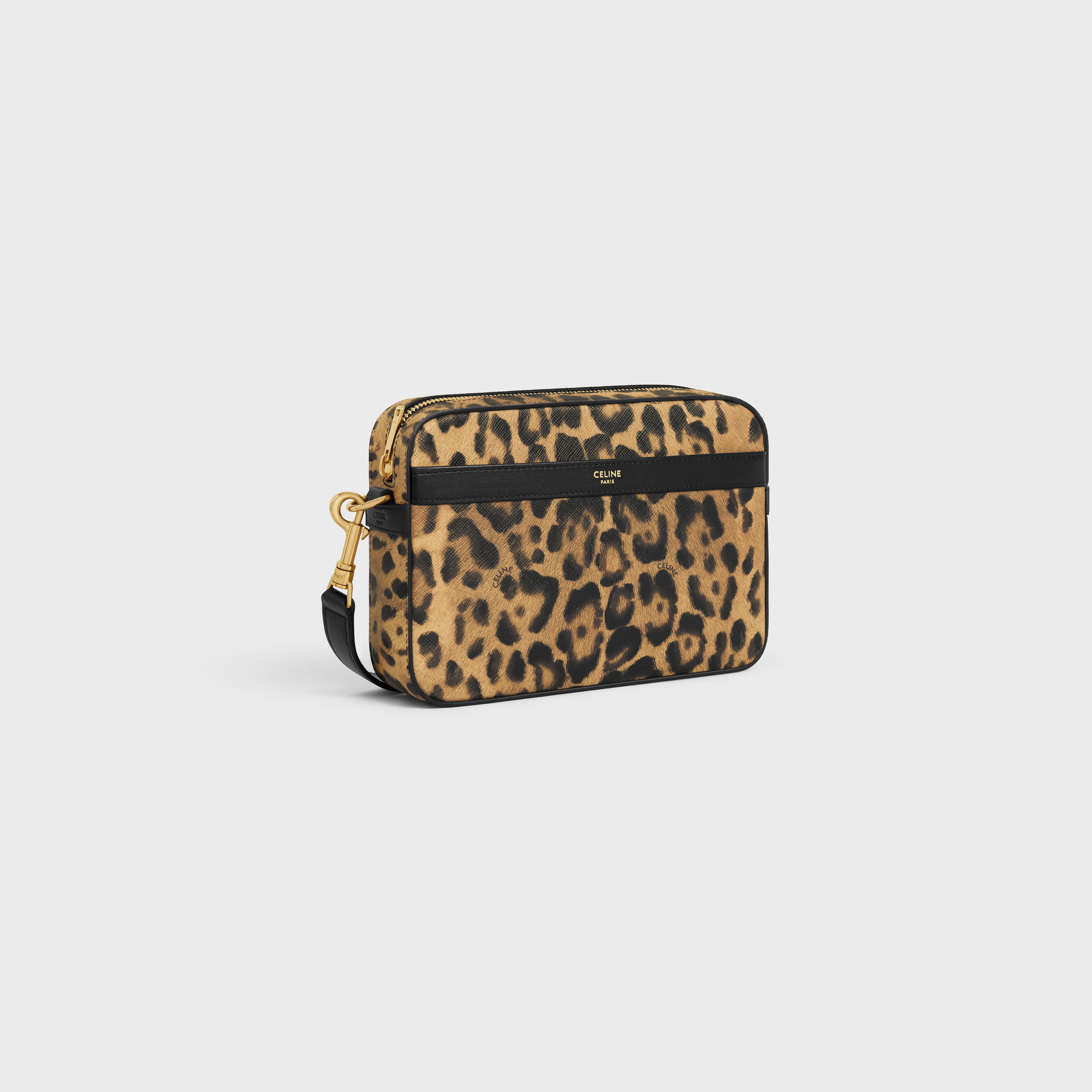 SMALL MESSENGER in Celine canvas with leopard print 2