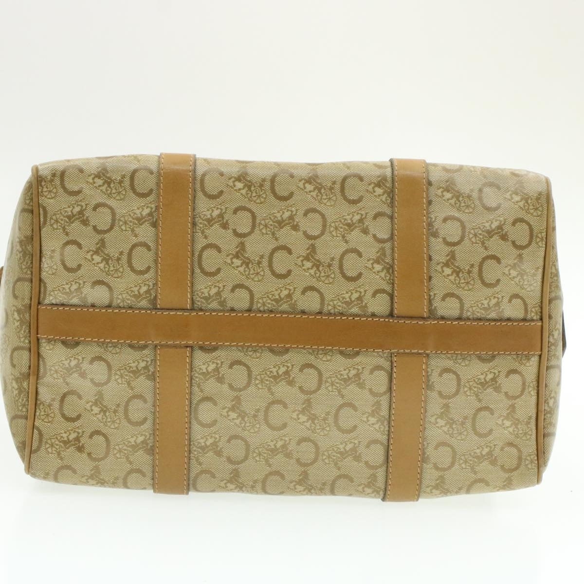 CELINE C Macadam Horse Carriage Hand Bag Pvc Leather Beige - 9