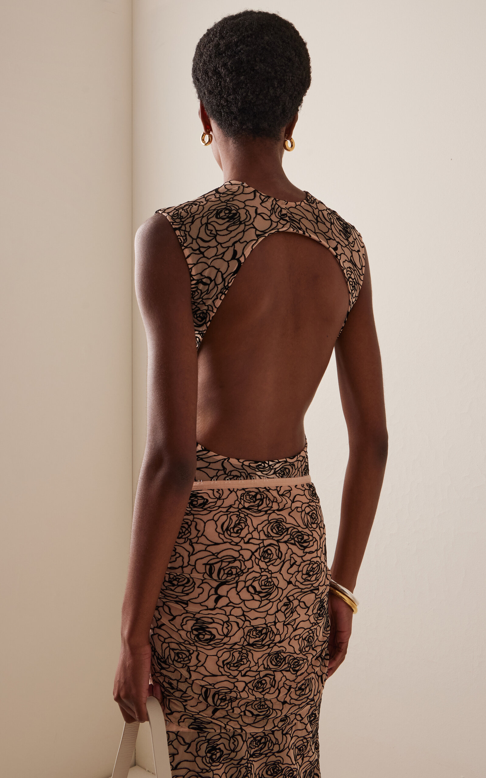 Floral Printed Backless Top multi - 4