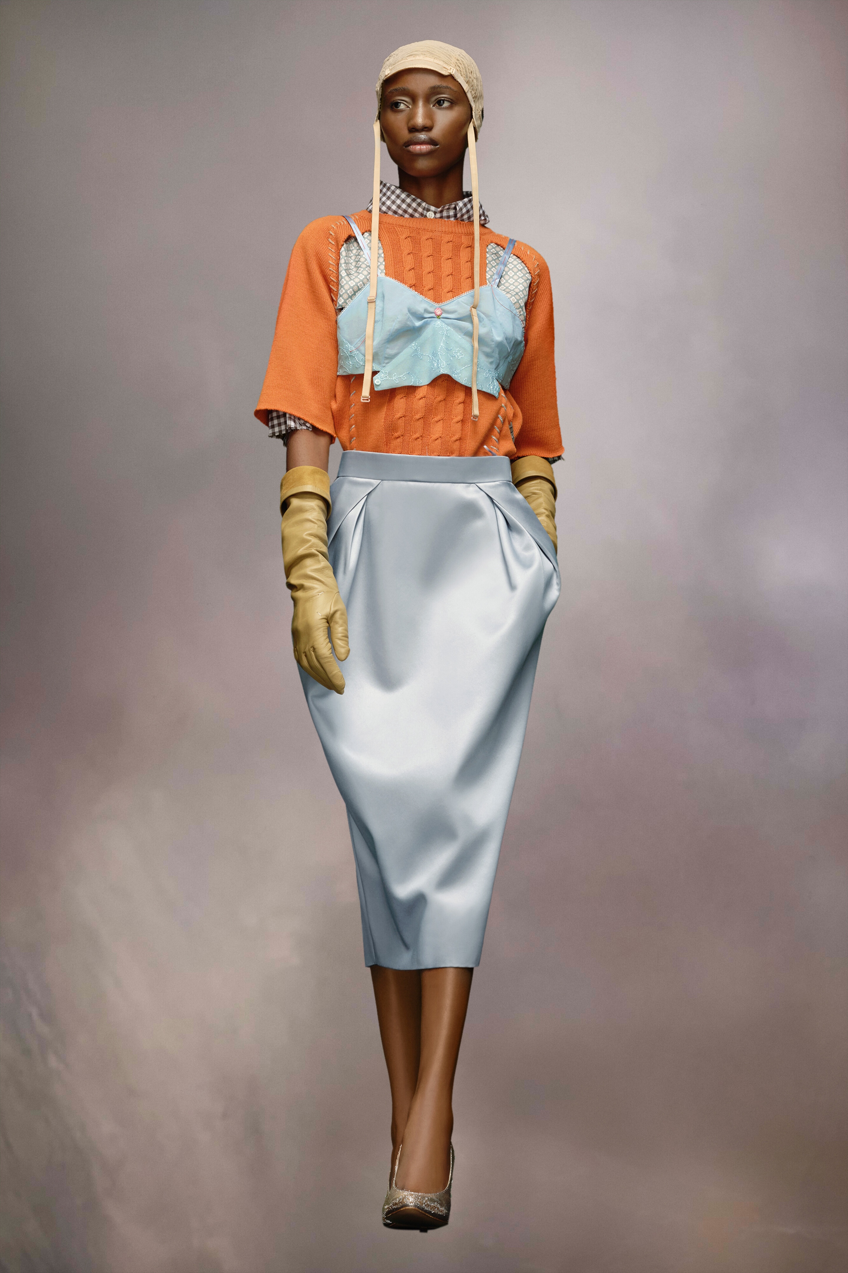 Cintzed satin skirt - 2