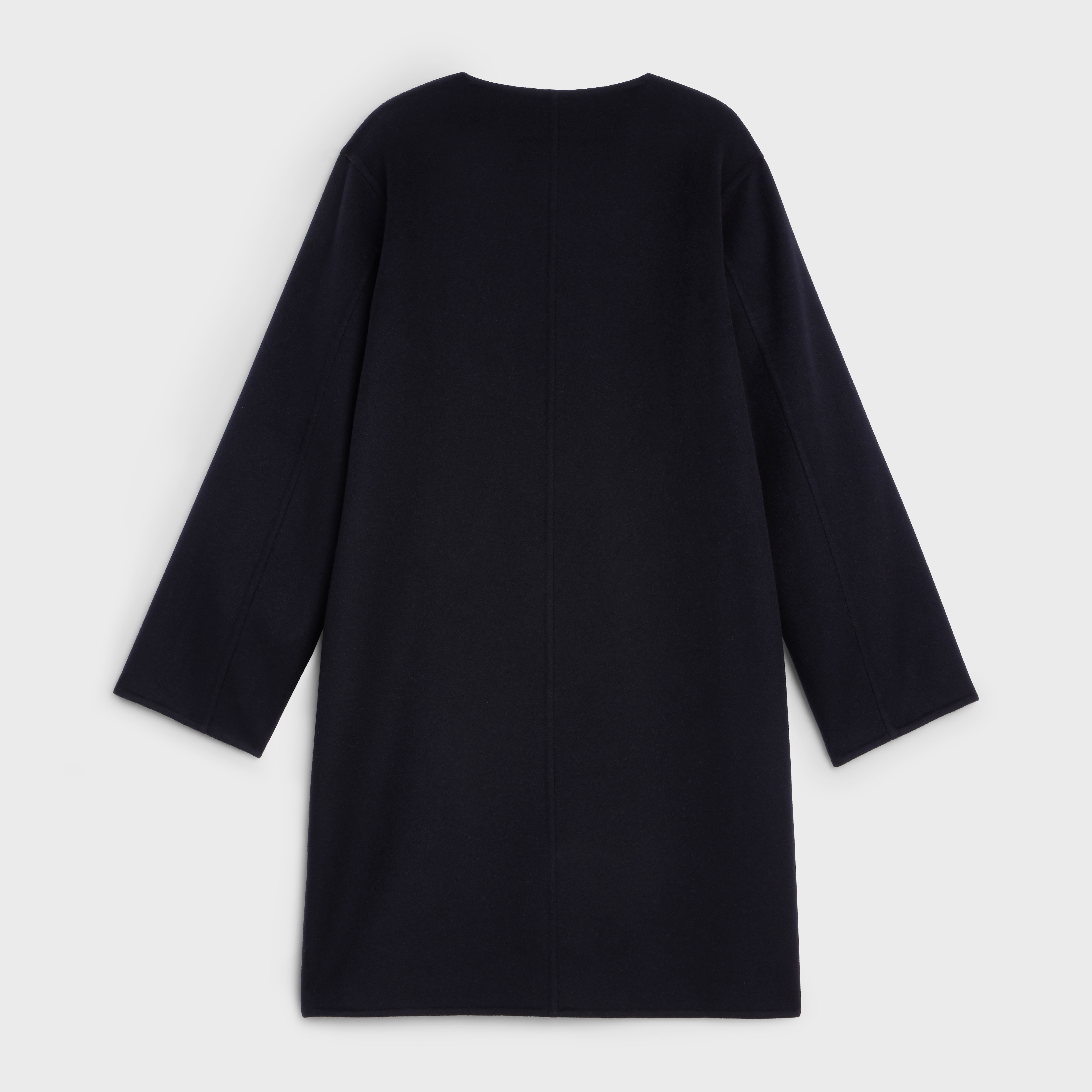 COAT WITH PURE COLLAR IN DOUBLE FACED CASHMERE - 2