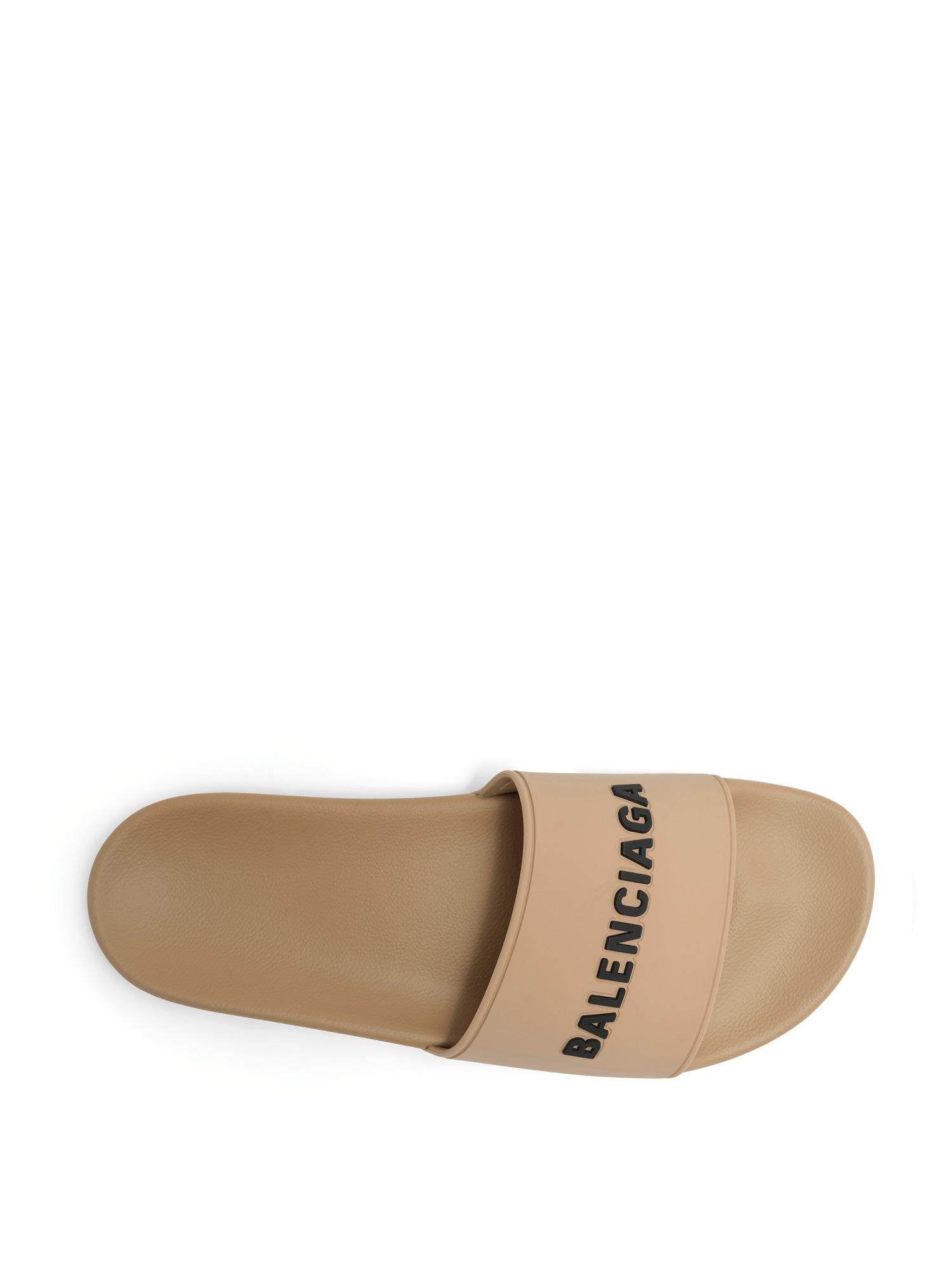 3D Logo Pool Slide Sandal in Beige/Black - 4
