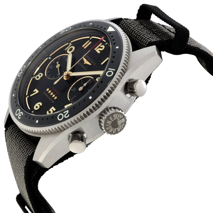 Longines Spirit Flyback Chronograph Automatic Black Dial Men's Watch L3.821.1.53.2 - 2