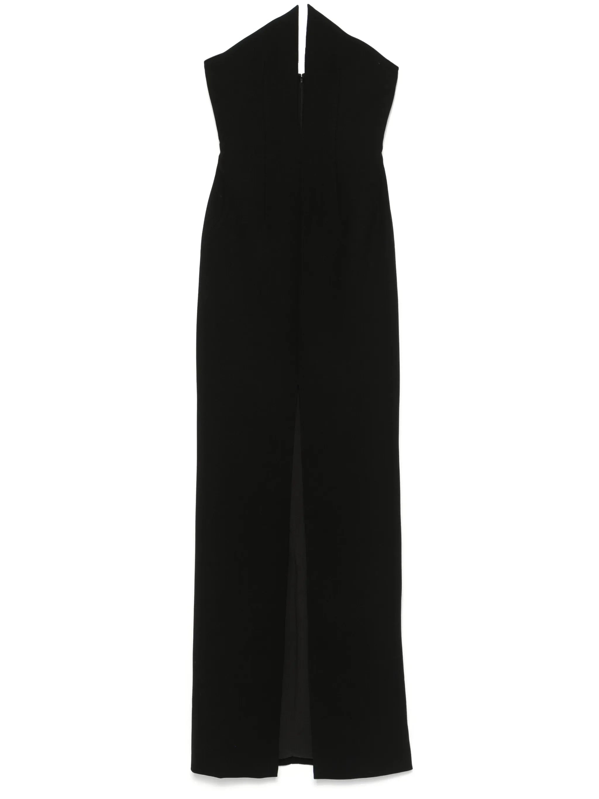 spike-neckline gown - 1