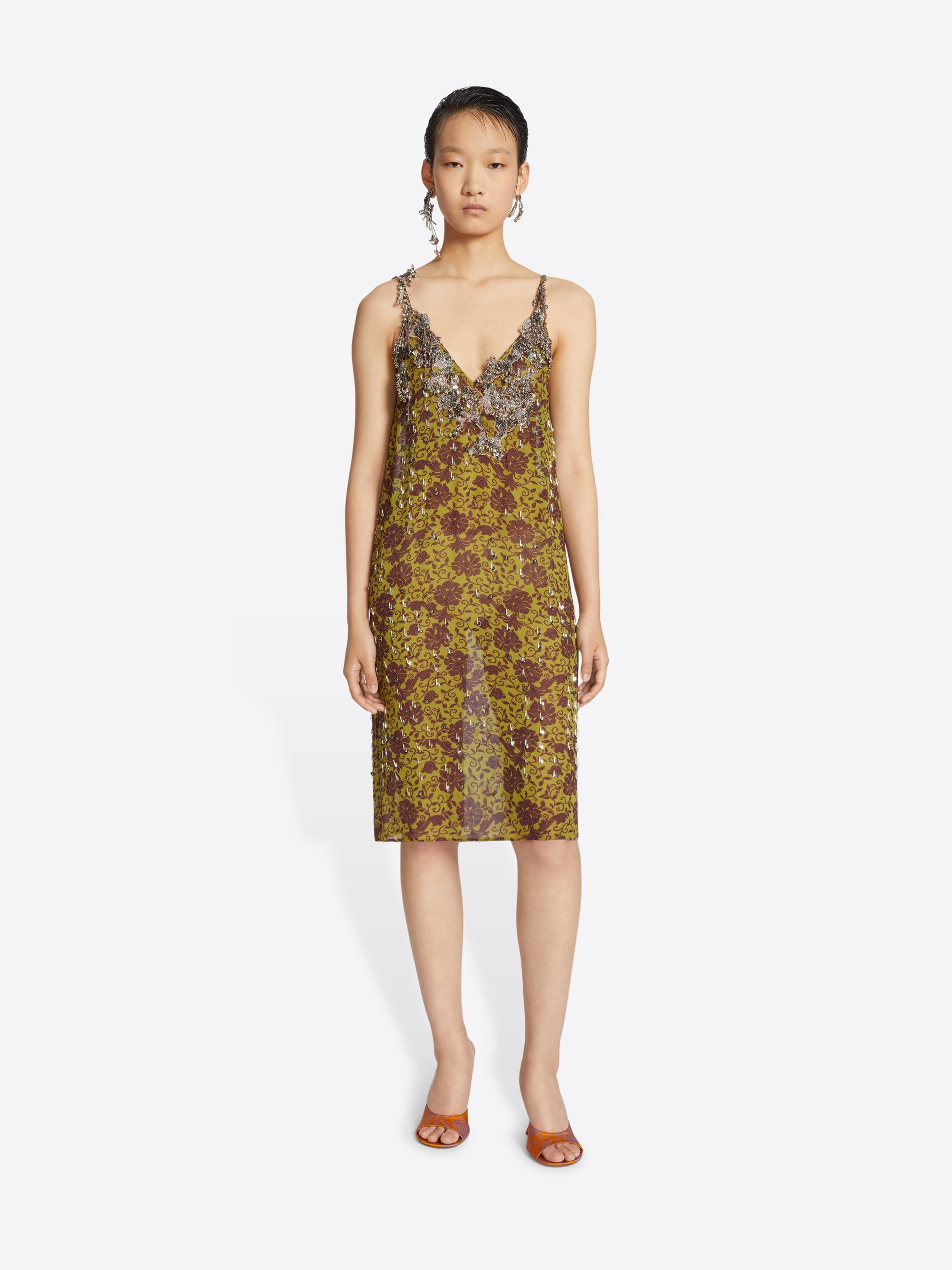 OPEN-TOE JACQUARD MULES - 5