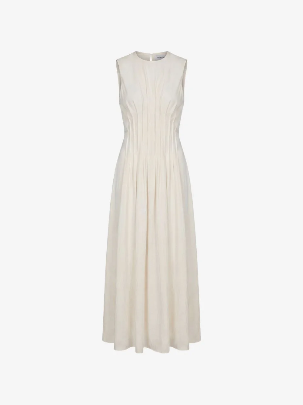 Jordi pleated-waist midi dress - 1