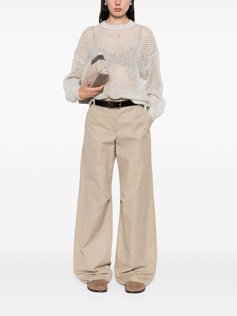 Brunello Cucinelli mesh-knit top outlook