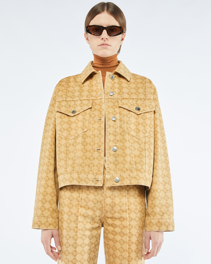 Laser Faded Monogram Camel Jacket 1