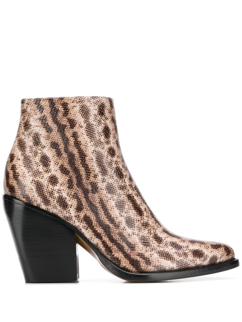 snake-effect 95mm ankle boots 1