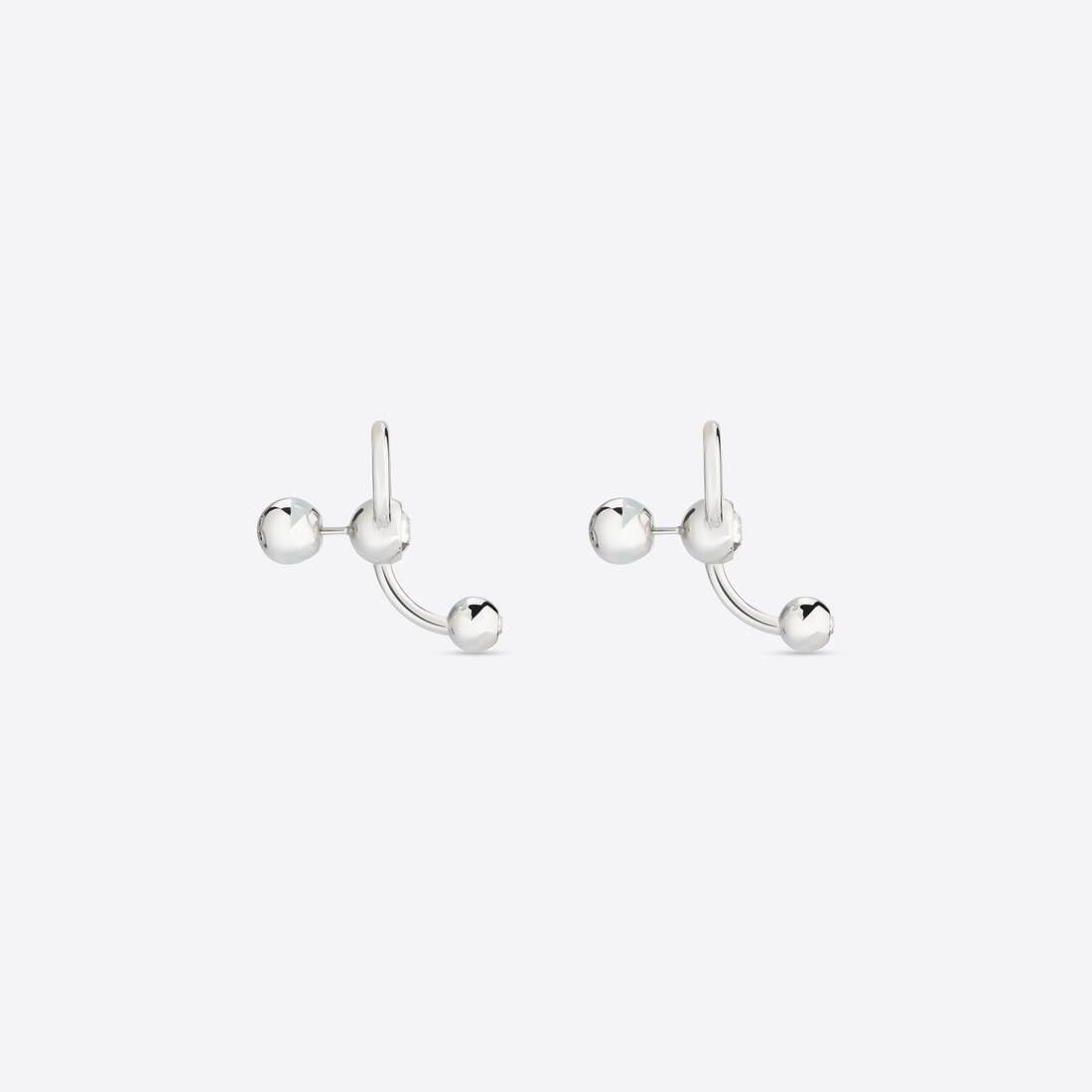 Force Ball Earrings in Silver - 3