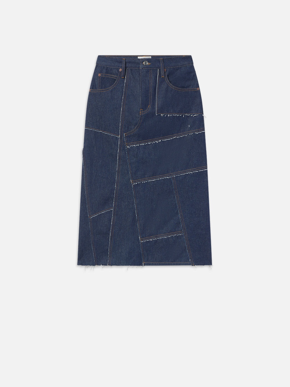 The Patchwork Midi Skirt in Hemlock - 1