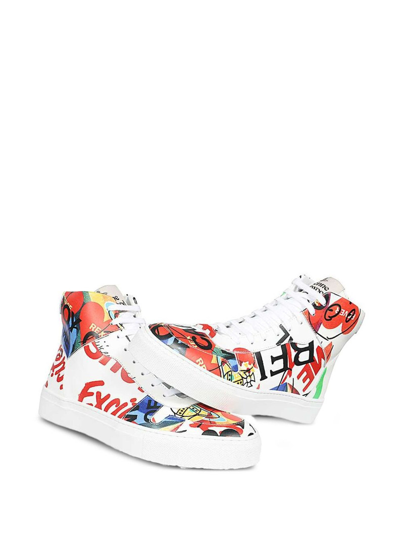 Vivienne Westwood high-top graphic-print sneakers outlook