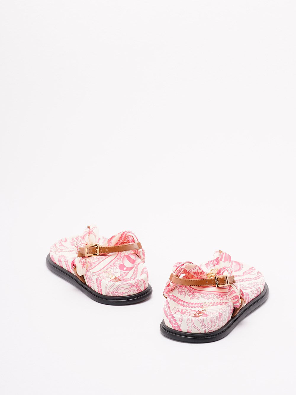 Versace Women Fabric And Calf Leather Sandals - 3