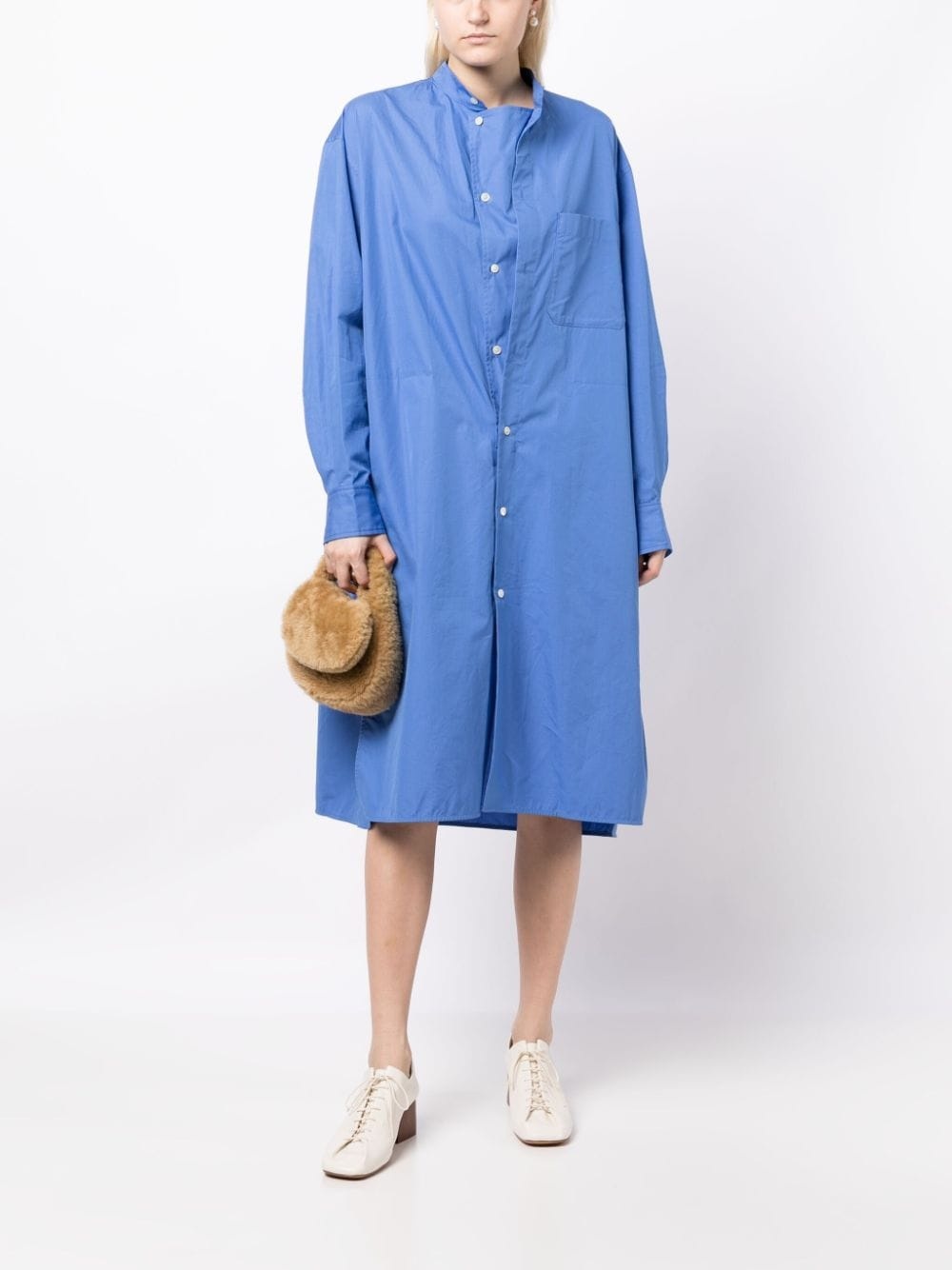 organic-cotton poplin shirtdress - 2