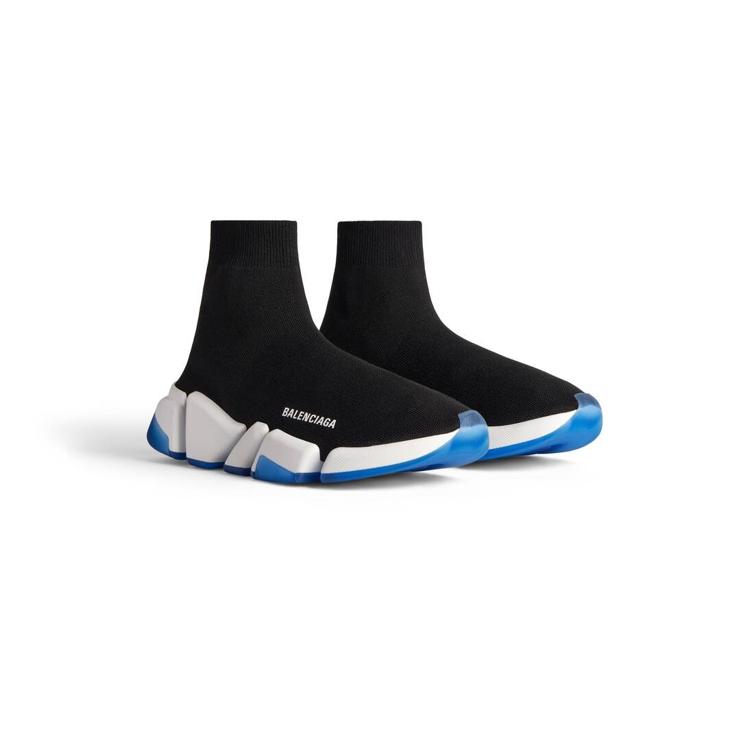 Men's Speed 2.0 Clear Sole Recycled Knit Sneaker in Black - 2