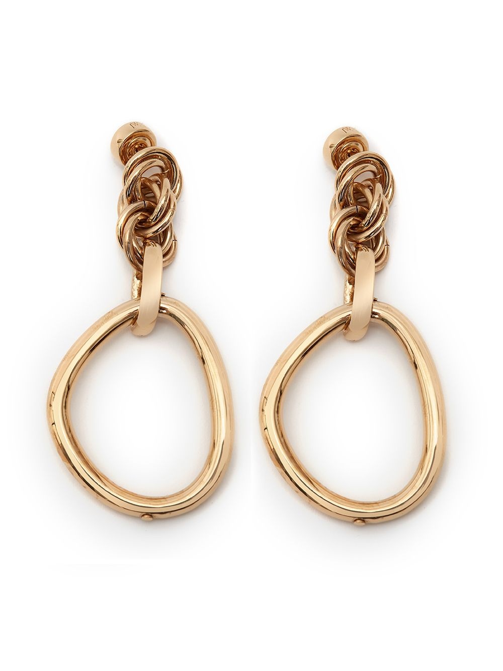 oversized link chain earrings - 1