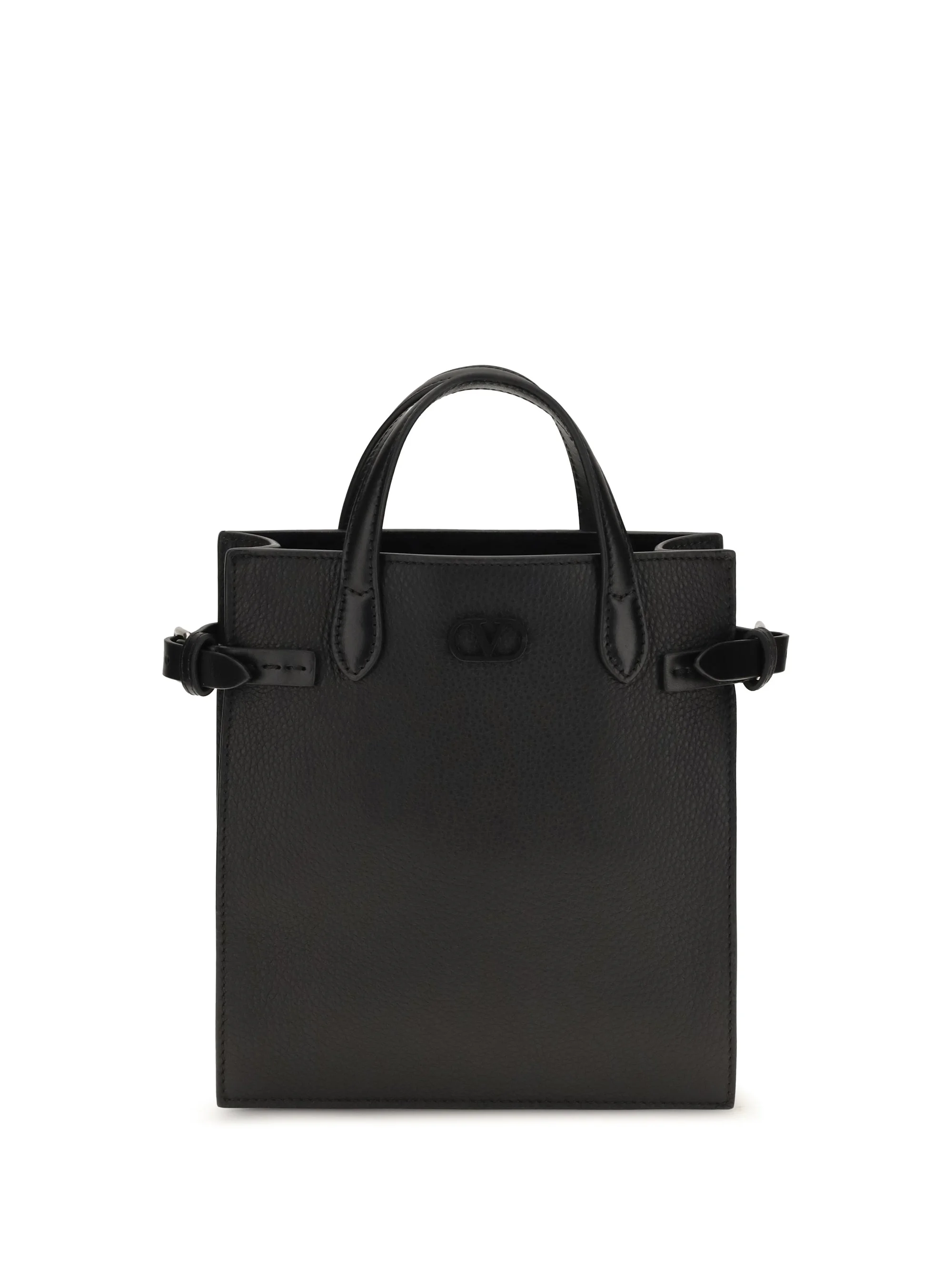 Valentino Garavani Small Antibes Leather Handbag Nero - 1