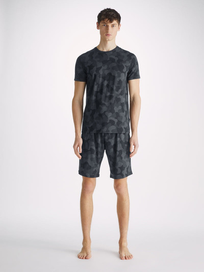 Derek Rose Men's T-Shirt London 11 Micro Modal Black outlook