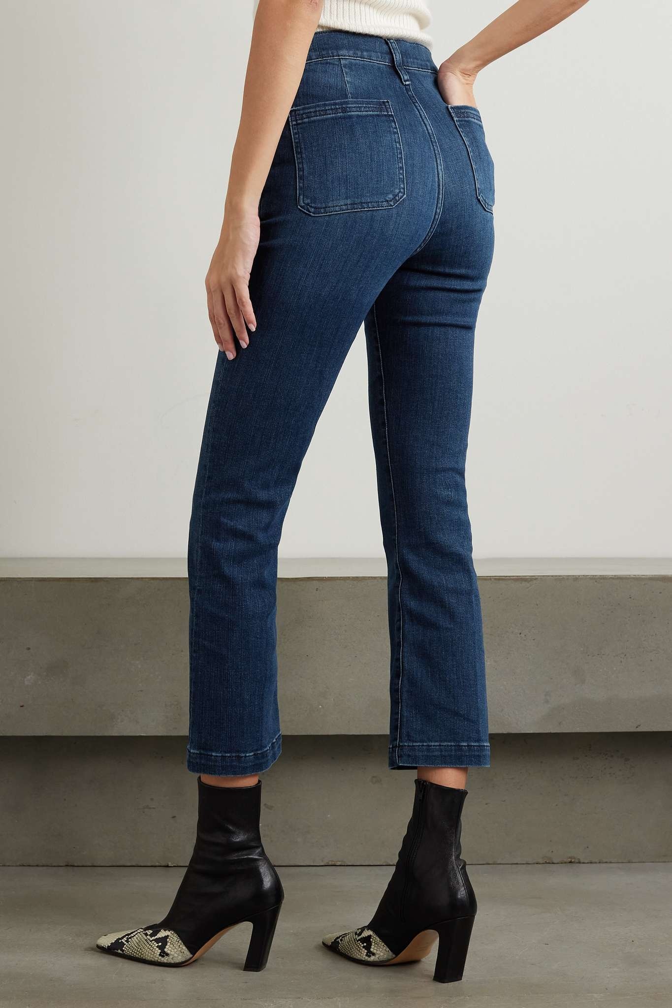 Le Bardot cropped high-rise flared jeans - 4