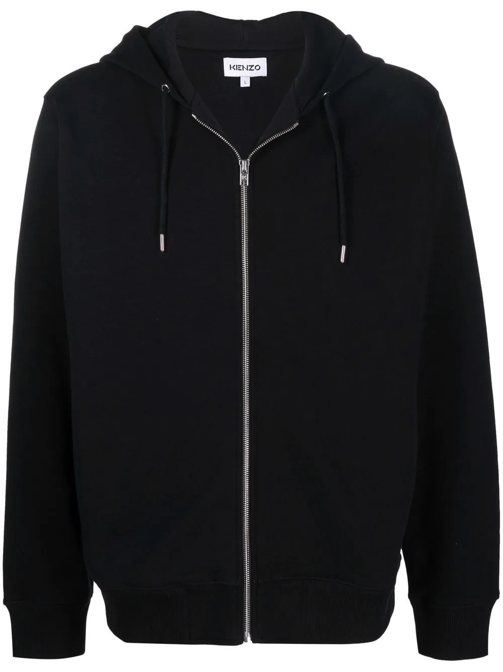 embroidered Tiger zip-up hoodie - 1