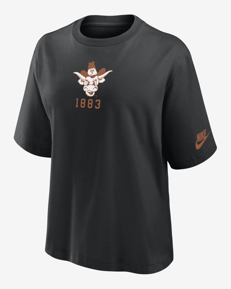 Texas Longhorns Legacy Established Boxy Women's Nike College T-Shirt 1