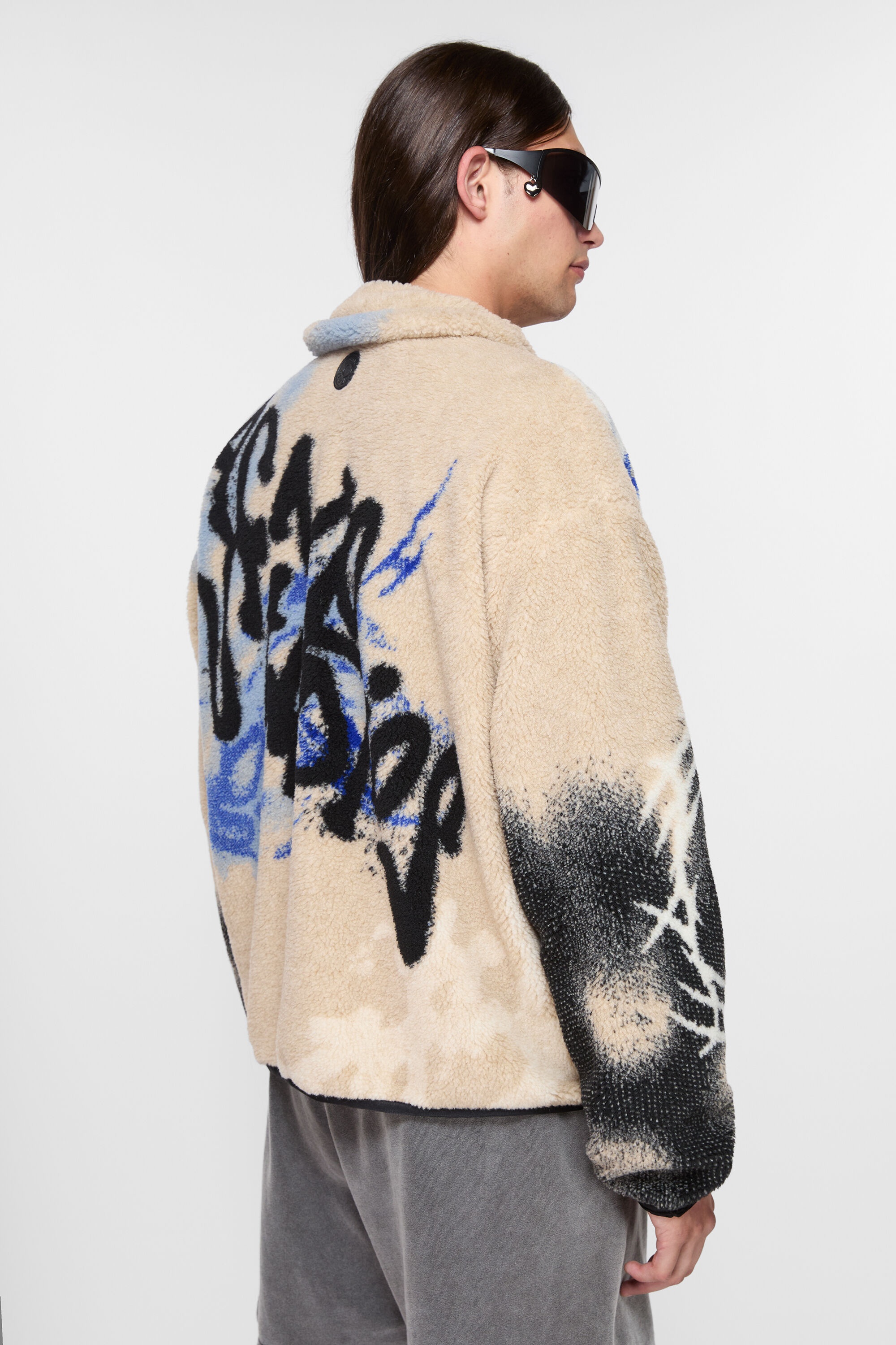 Teddy jacquard jacket - Beige - 4