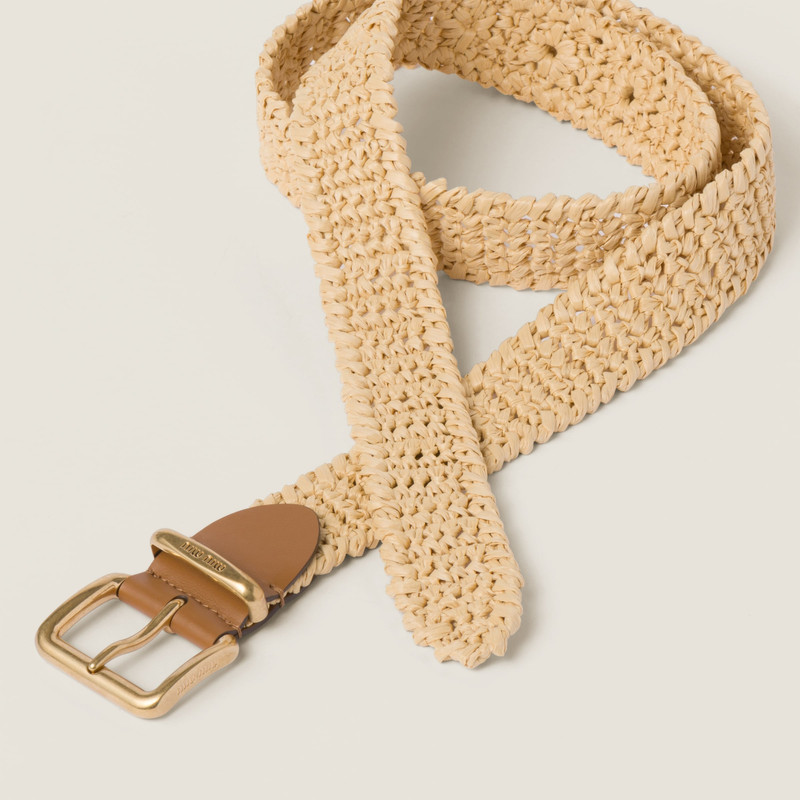 Miu Miu Woven fabric belt outlook