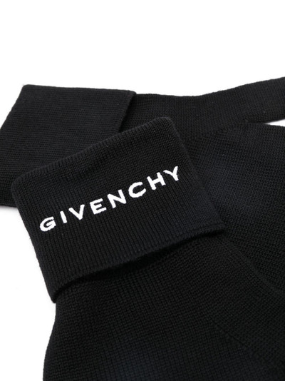 Givenchy logo-embroidered knitted gloves outlook