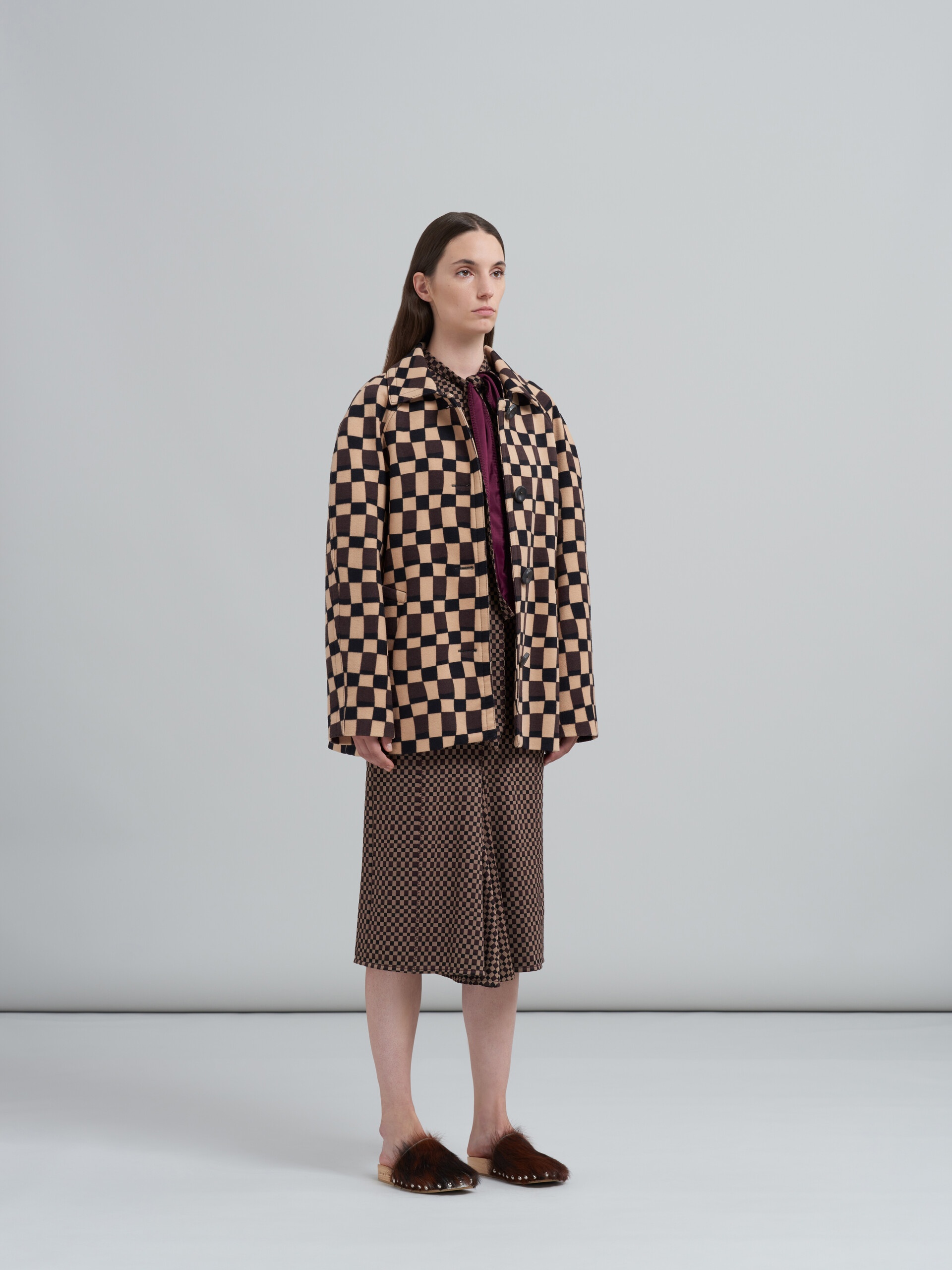 CHECK JACQUARD JERSEY DRESS - 6