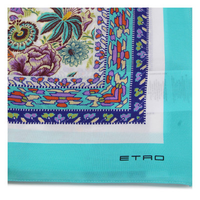 Etro white multicolour silk scarf outlook