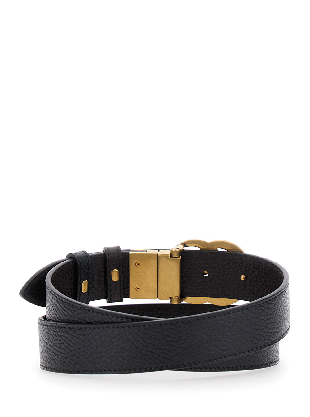 Gucci Men Black Reversible Belt With Buckle With Double G Logo In Leather Man - 3