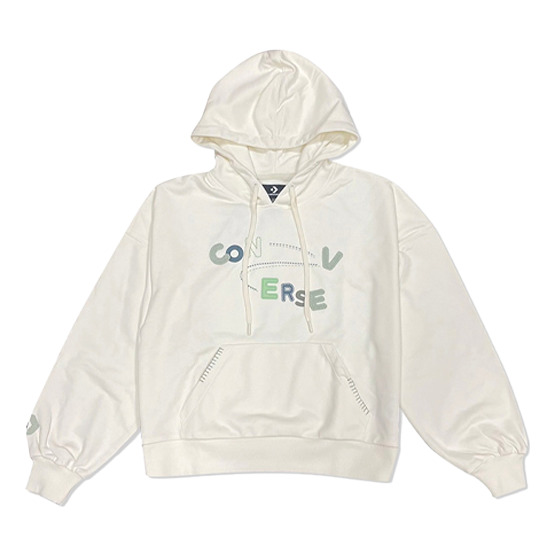 (WMNS) Converse Chain Stitch Hoodie 'Beige' 10025515-A01 - 1