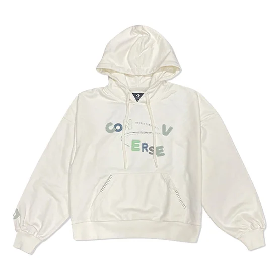 (WMNS) Converse Chain Stitch Hoodie 'Beige' 10025515-A01 - 1