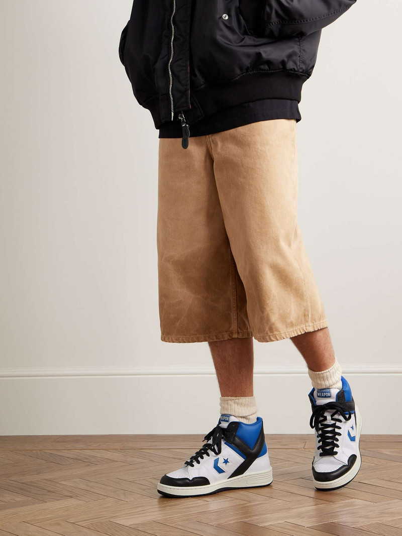 Converse + Fragment Weapon Colour-Block Leather High-Top Sneakers outlook