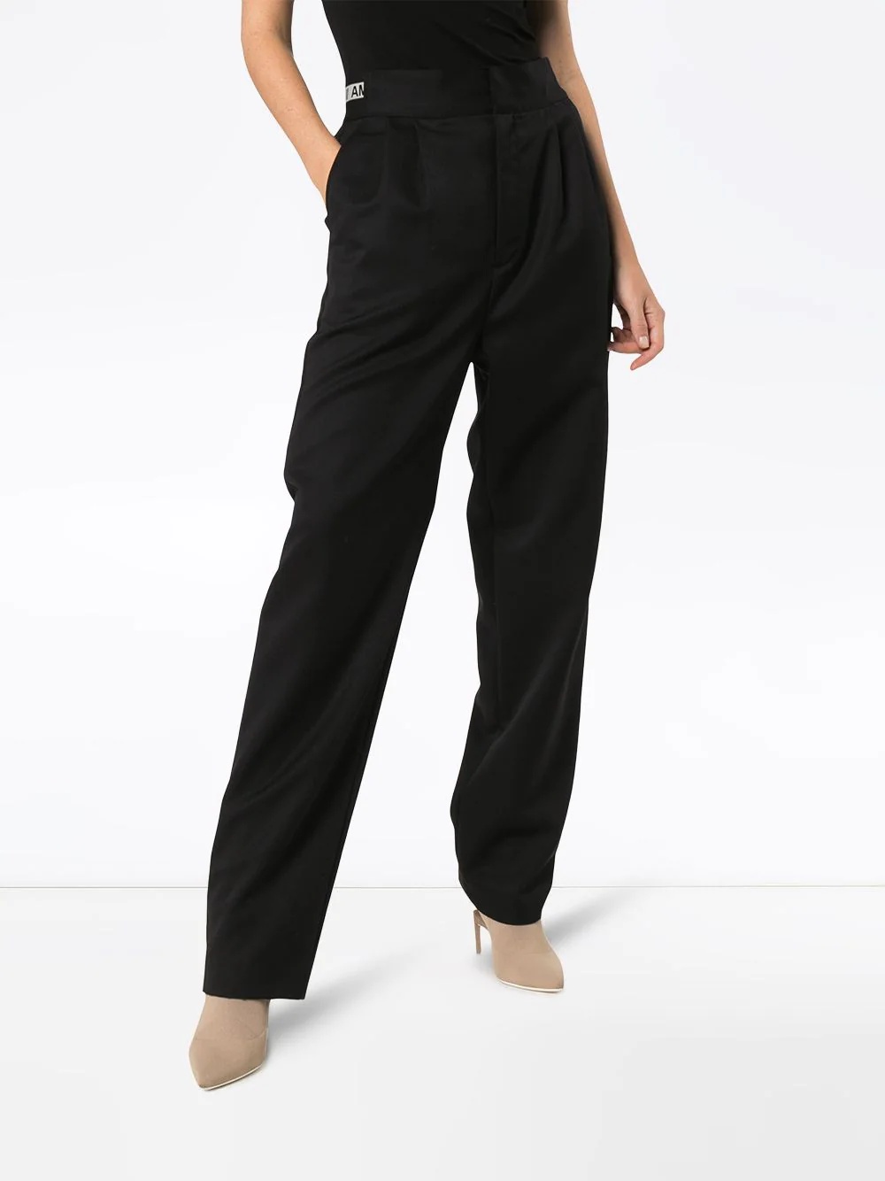 high-waist straight leg trousers - 3