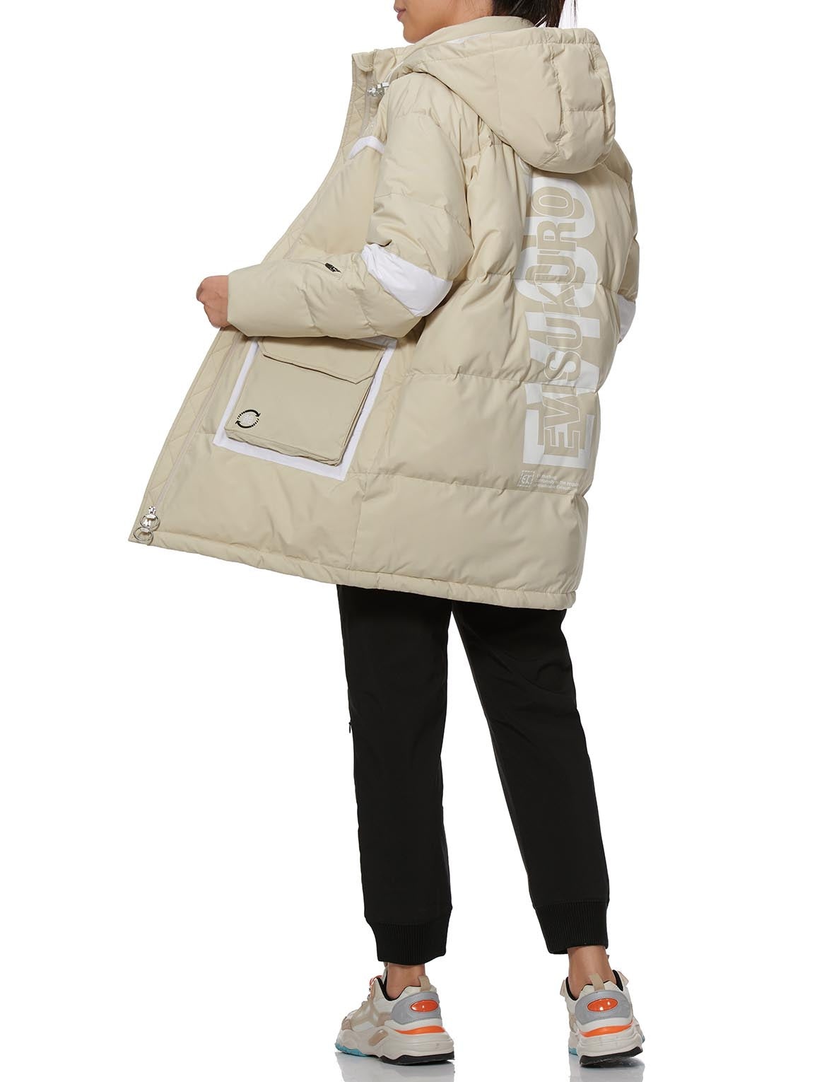 Logo Print Padded Coat - 3