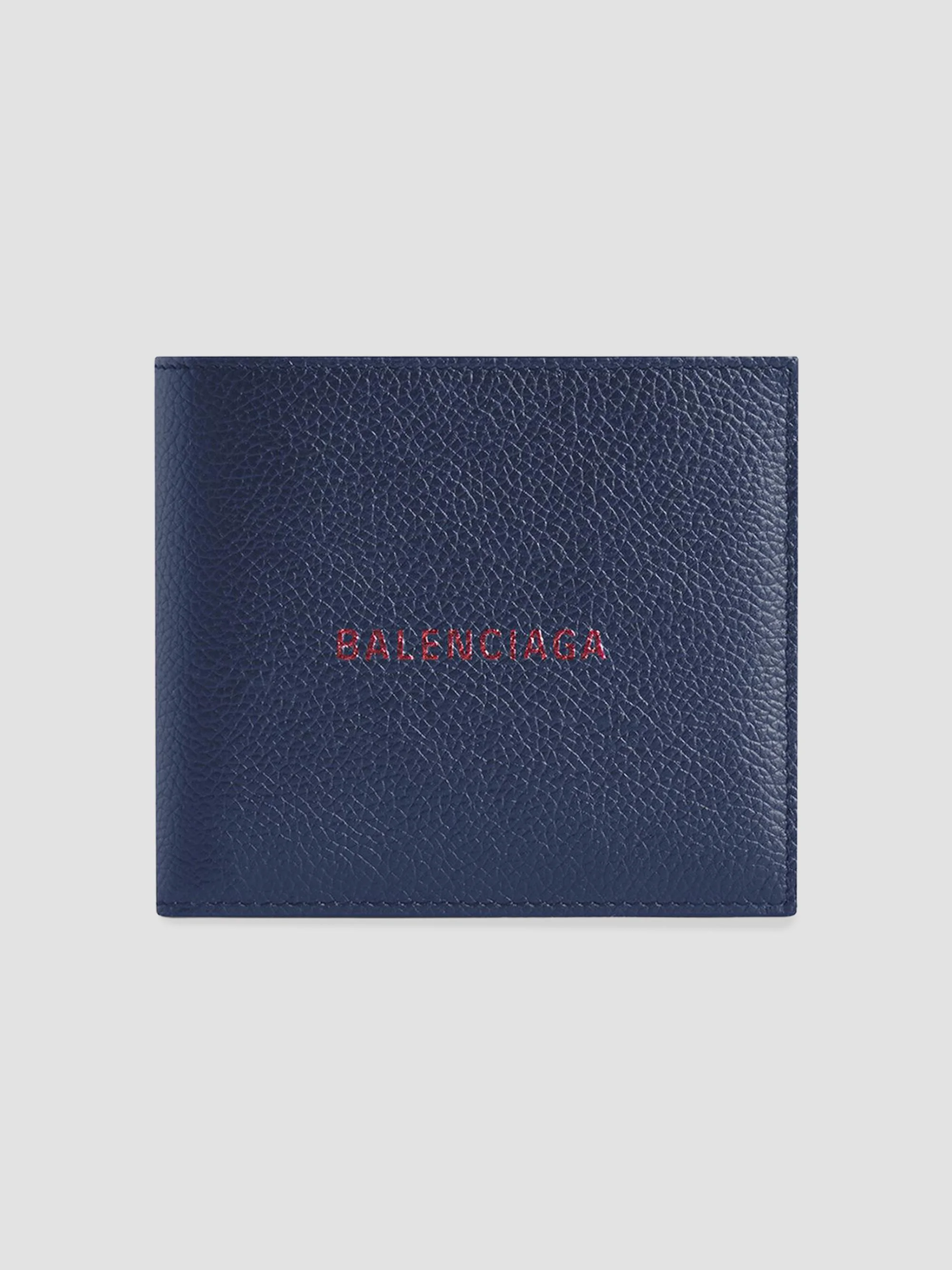 Men's Cash Square Folded Coin Wallet - Navy Burgundy - 1