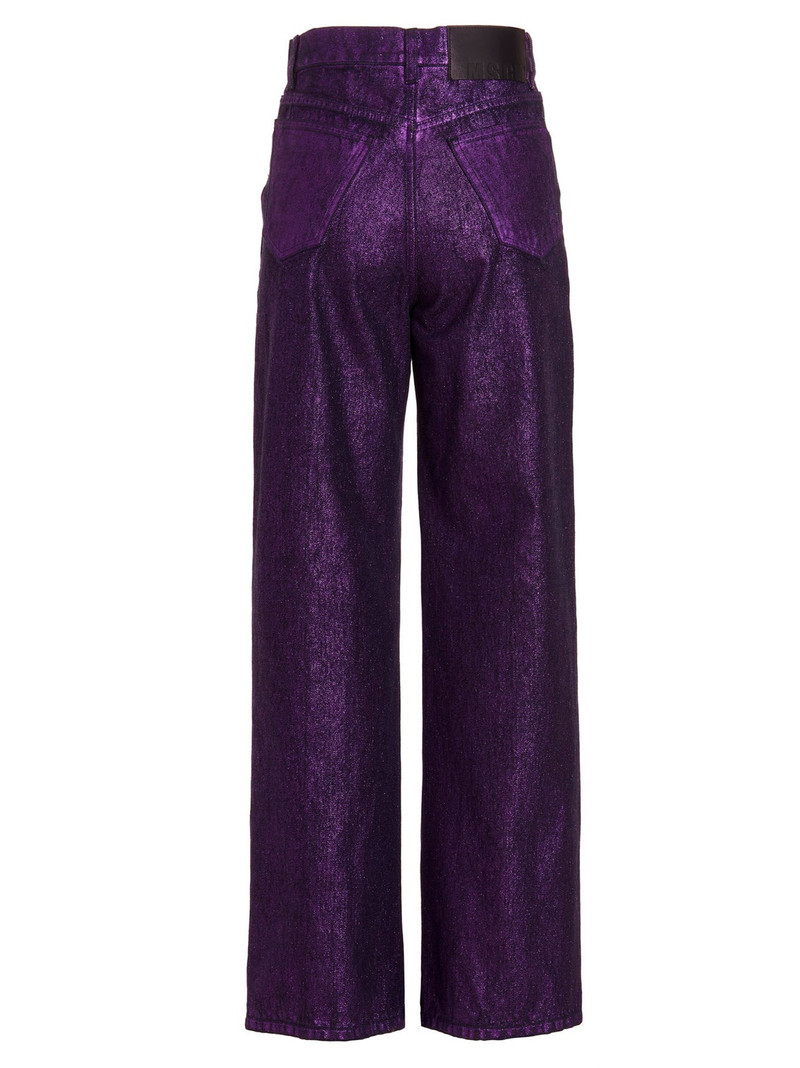 MSGM Metallic-effect jeans outlook