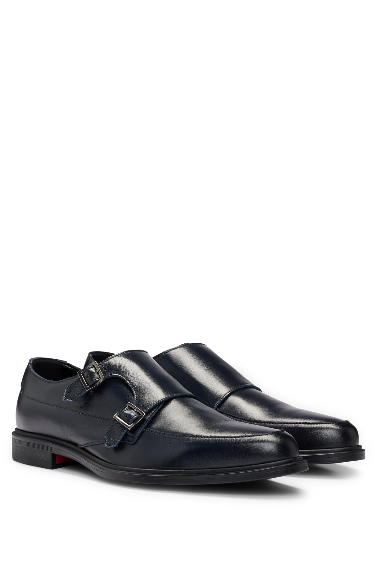 DOUBLE-MONK SHOES IN LEATHER WITH LOGO - 2