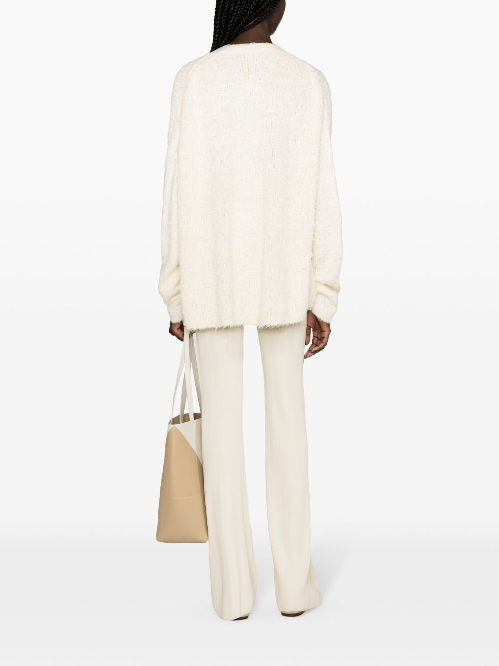 brushed-effect silk jumper - 4