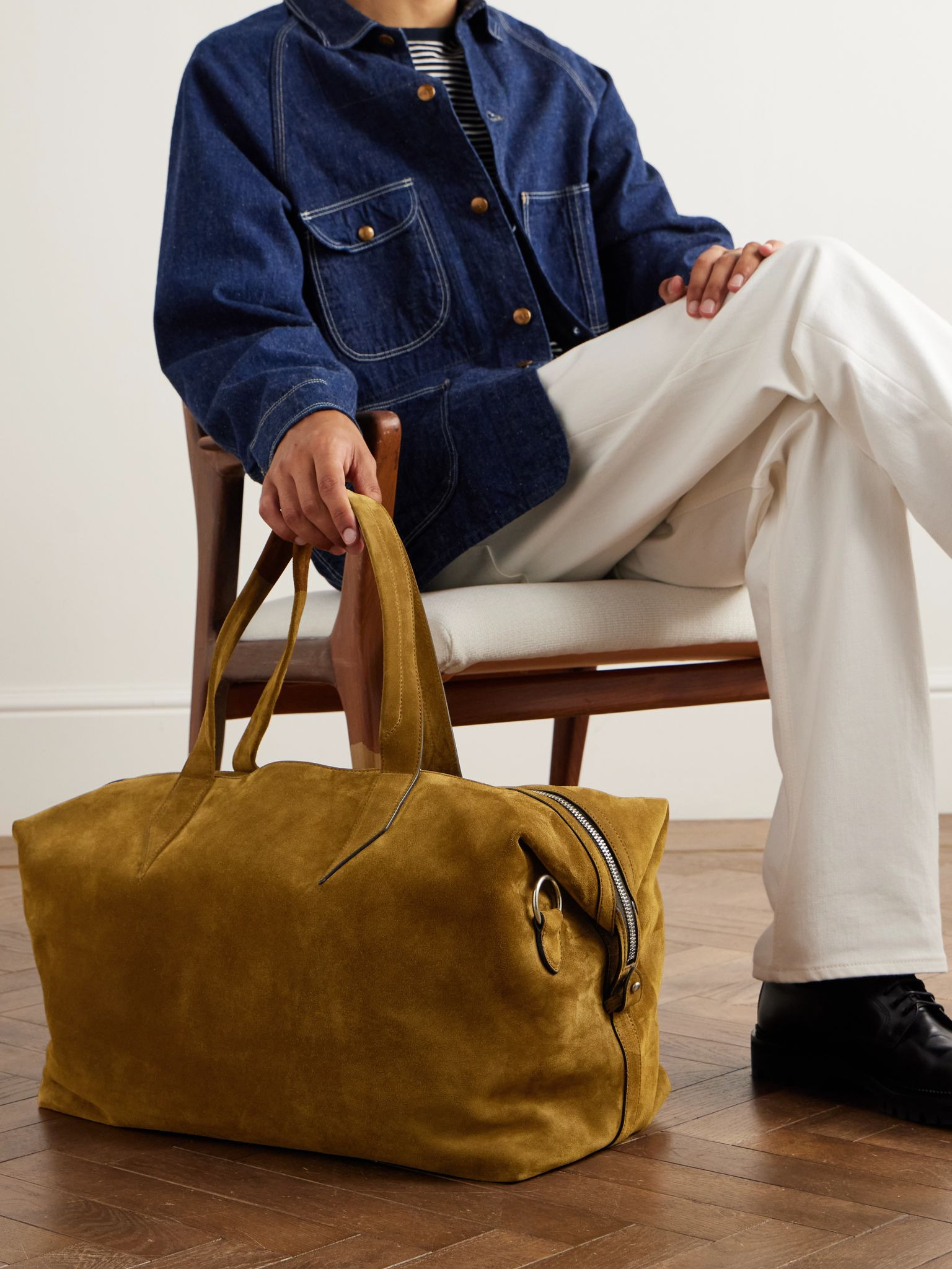 Nomad Suede Weekend Bag Tan - 6