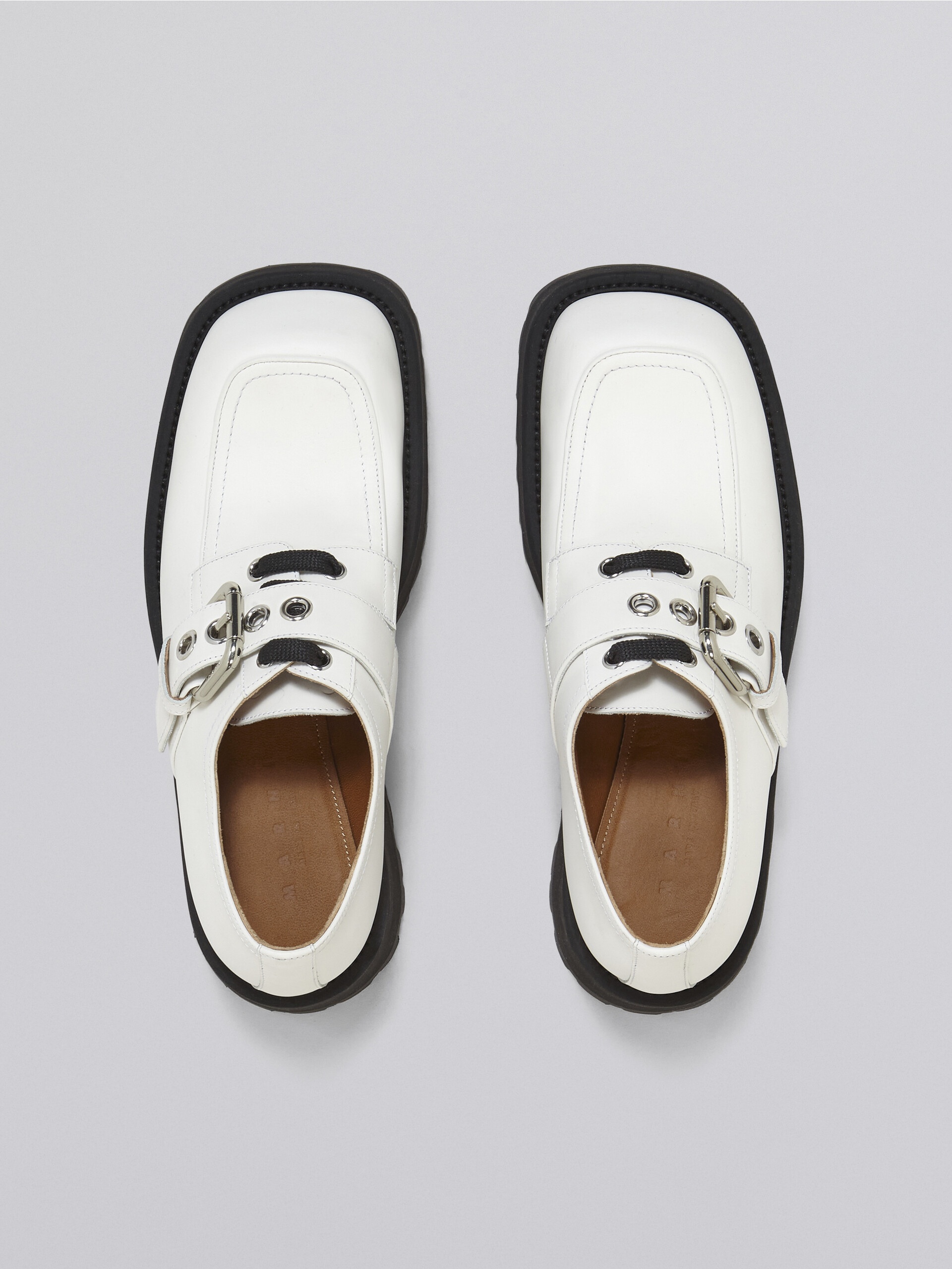 WHITE SOFT CALF LEATHER MOCCASIN - 4
