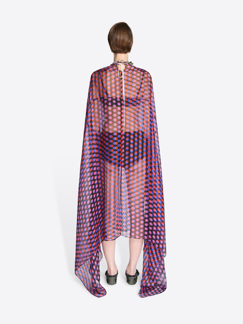 EMBROIDERED SILK CAPE DRESS 4