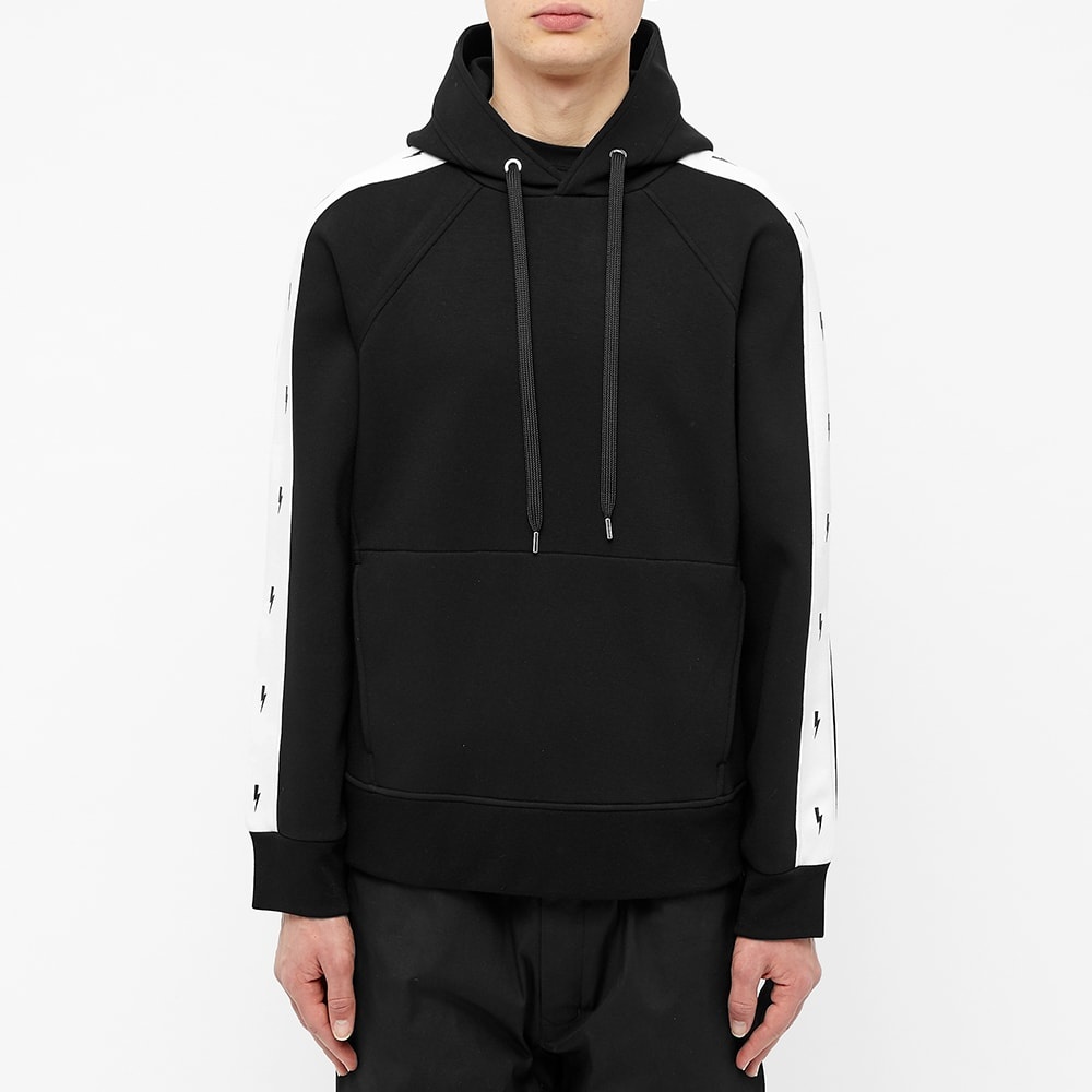 Neil Barrett Lightning Bolt Taped Popover Hoody - 4