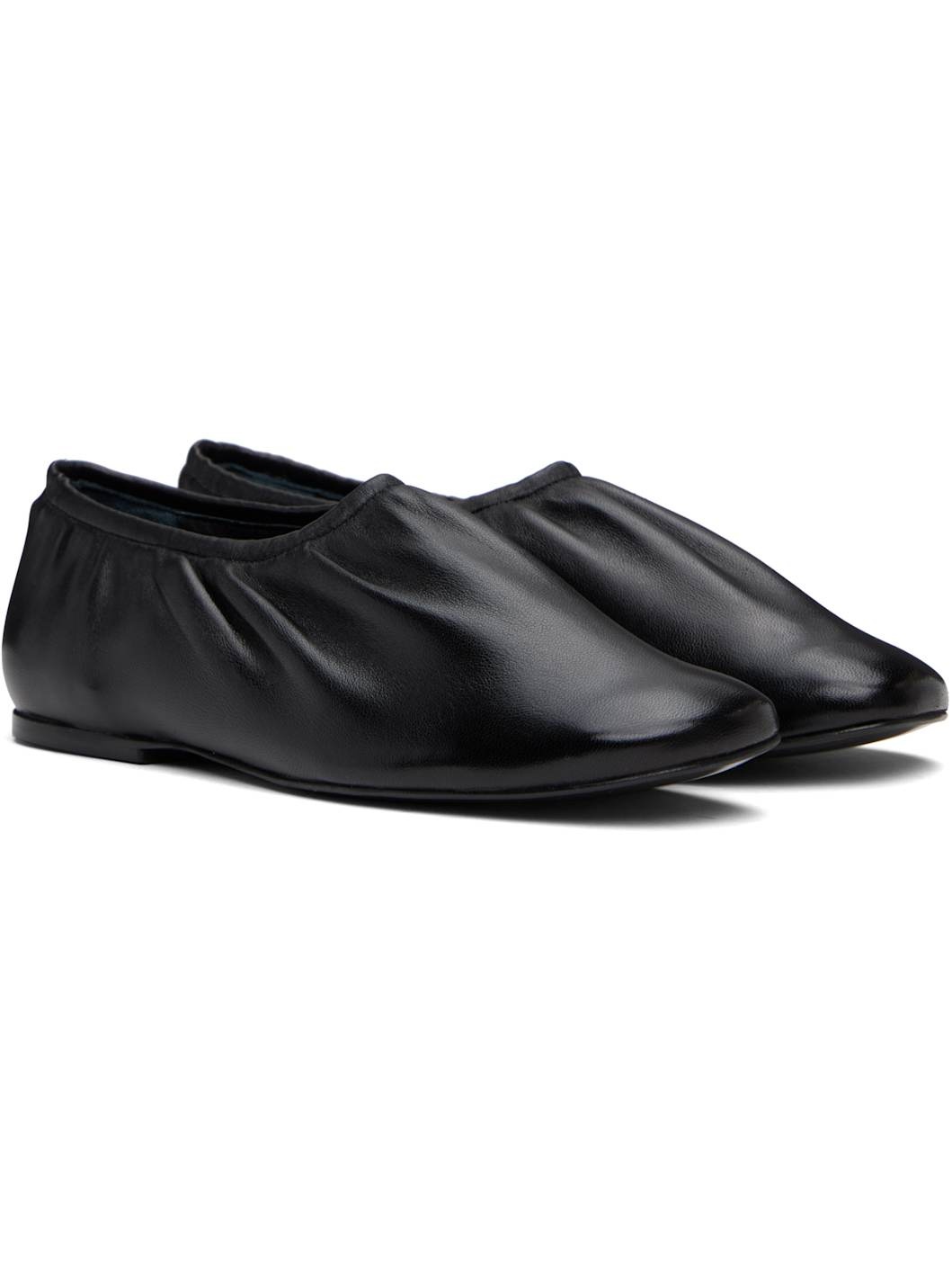 A. P.C. Black Swan Slip-On Ballerina Flats - 4
