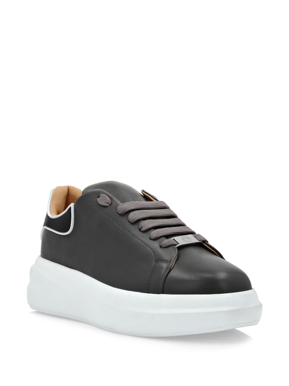 platform leather sneakers - 2