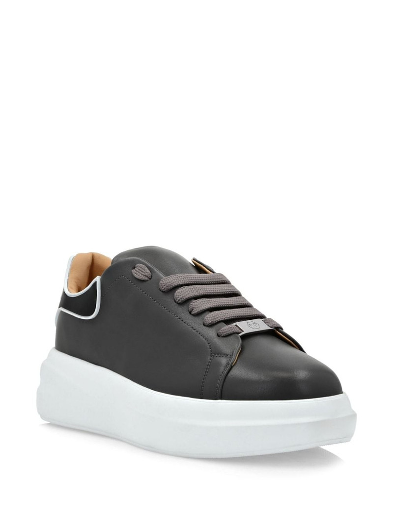 PHILIPP PLEIN platform leather sneakers outlook
