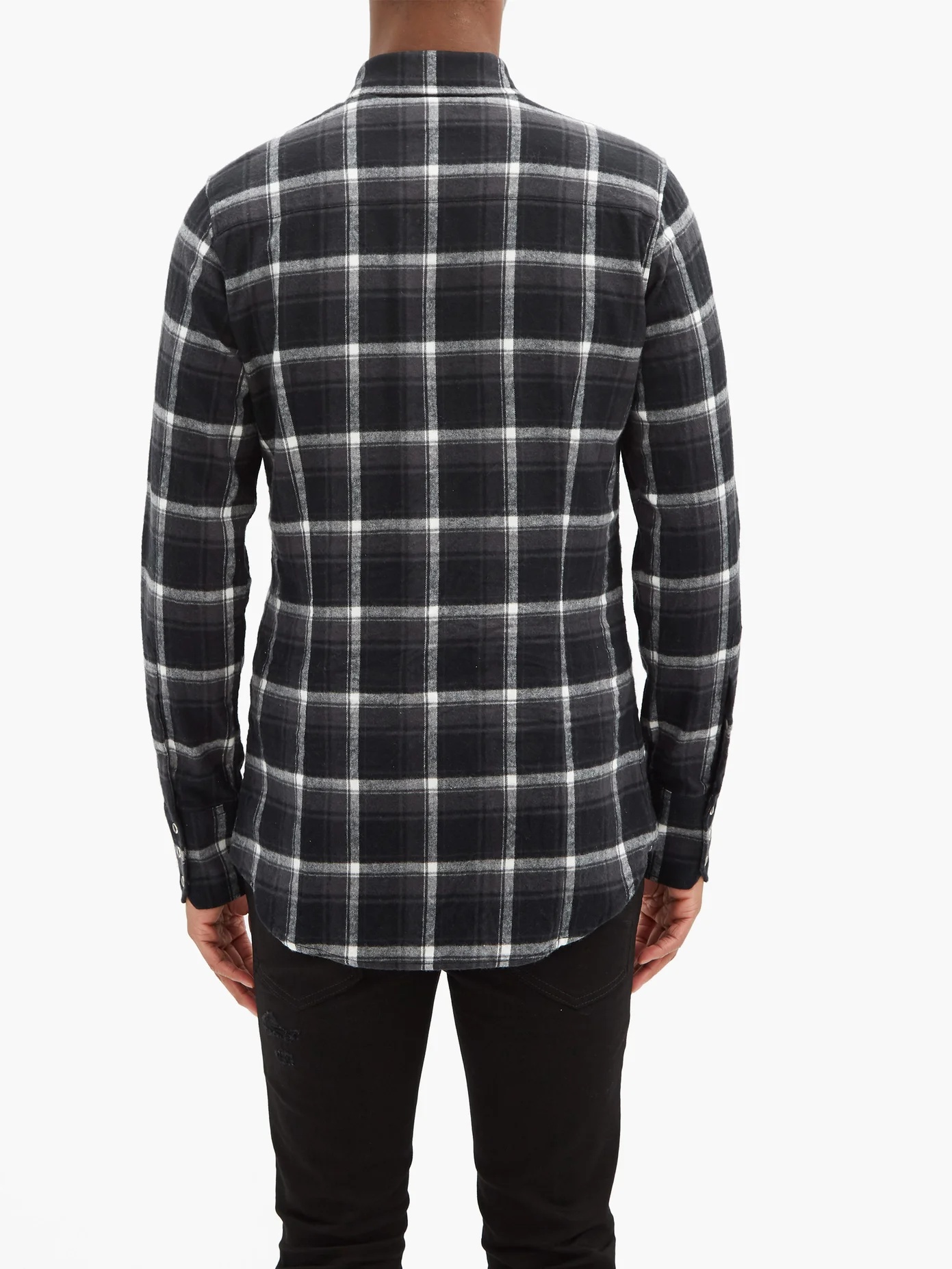 Checked cotton-flannel shirt - 5