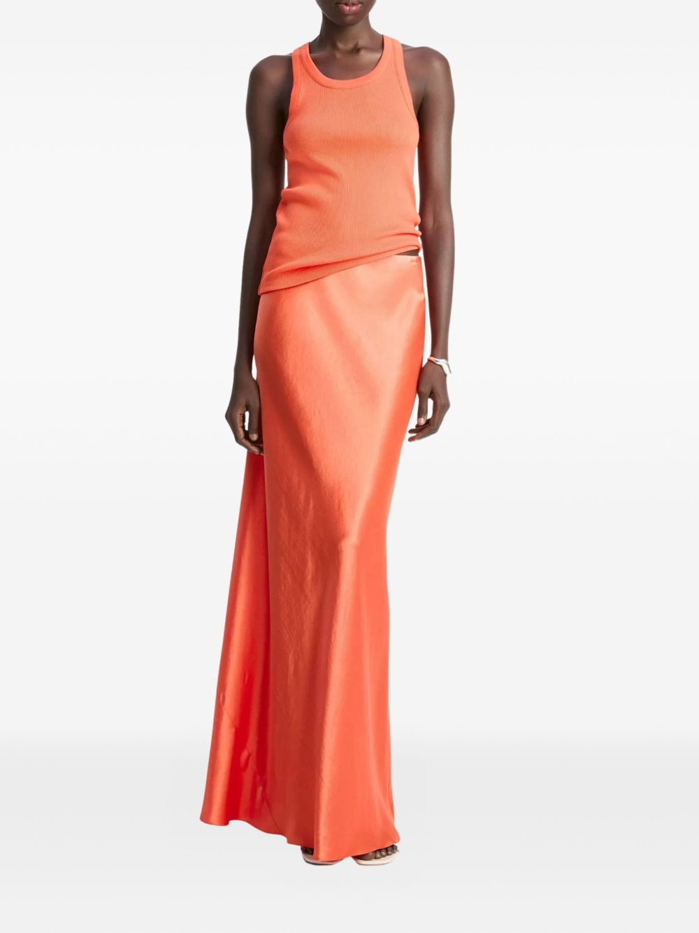 satin bias-cut maxi skirt - 2